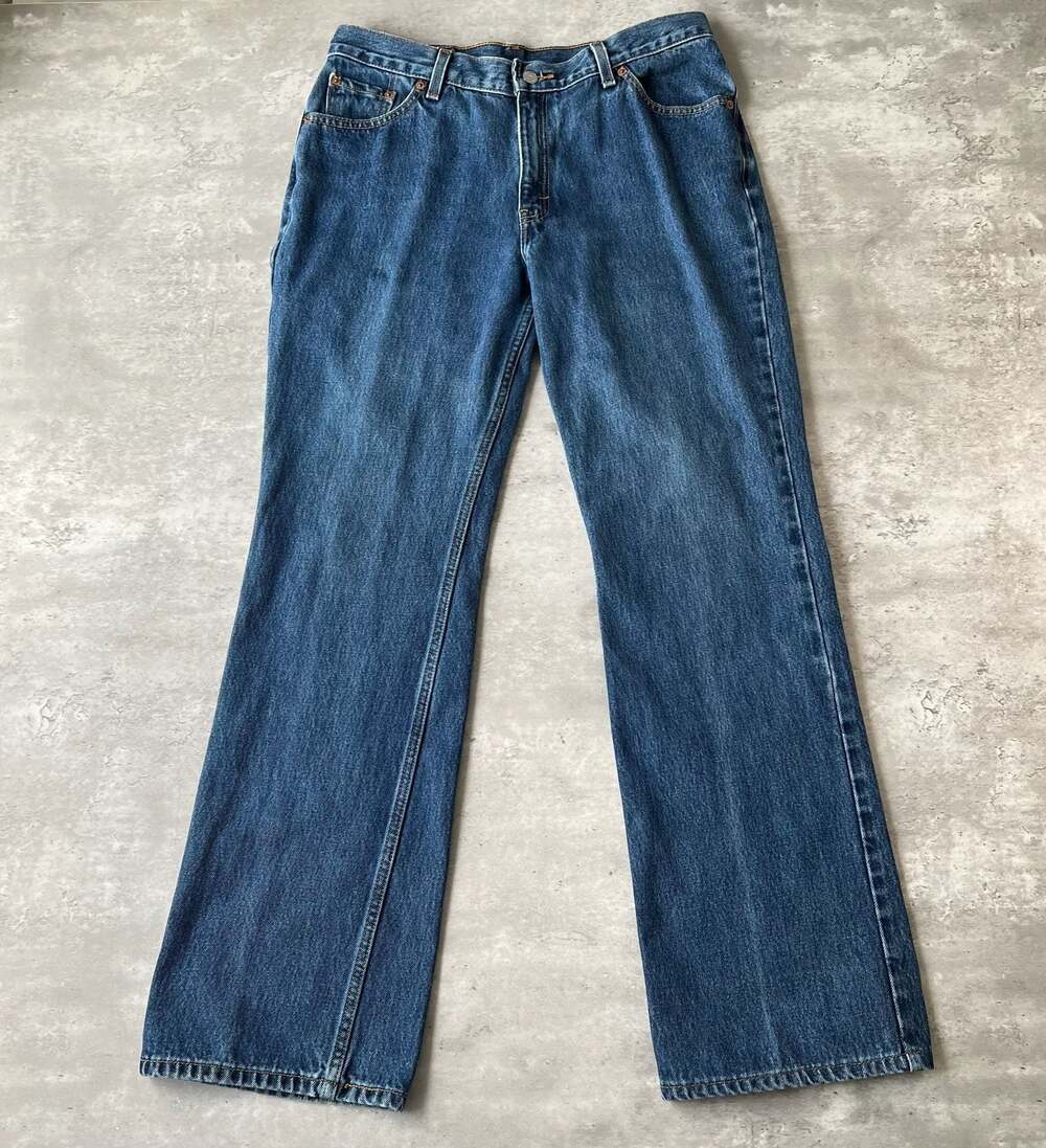 Levi's 517 Bootcut 33X31 Classic Blue Jeans Vintage Y2K Western Cowboy Retro